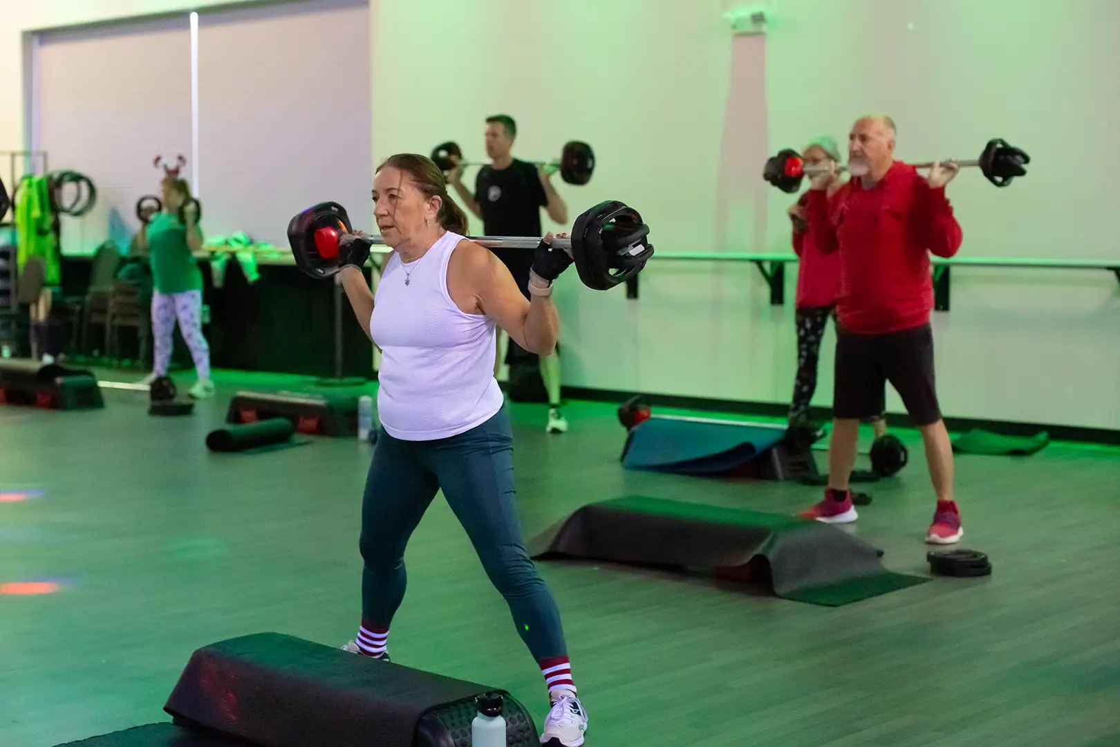 Weight-lifting class.