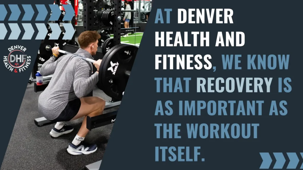 Slide that says: At DHF, we know that recovery is as important as the workout itself.