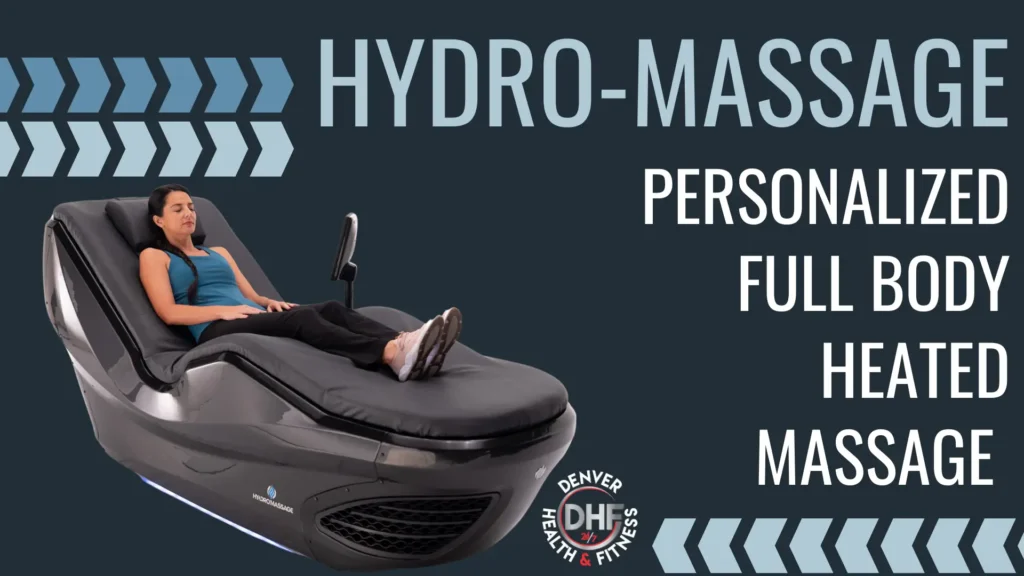 Slide that says: Hydro-Massage -- Personalized full-body heated massage.