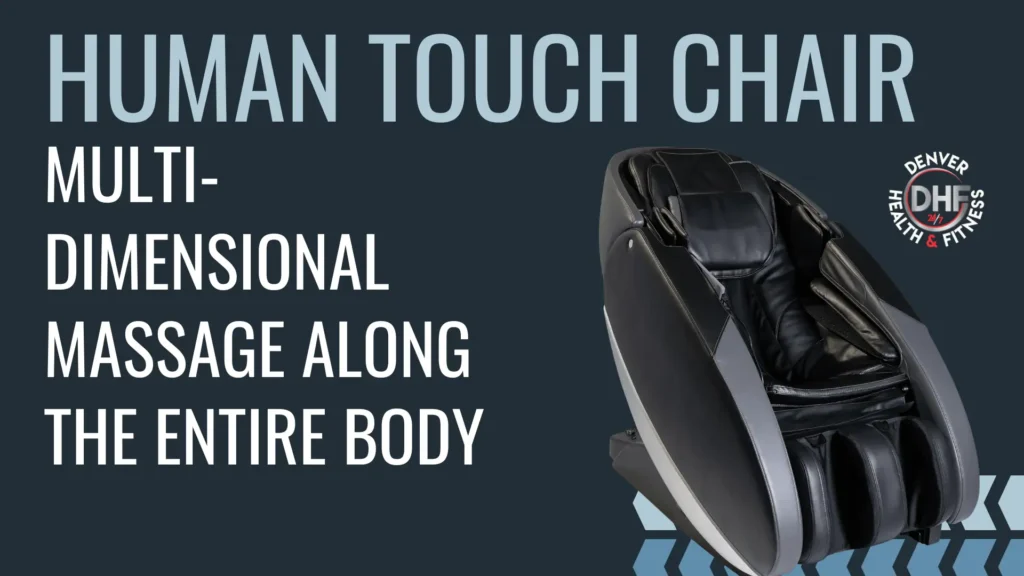 Slide that says: Human Touch Chair offers multi-dimensional massage along the entire body.