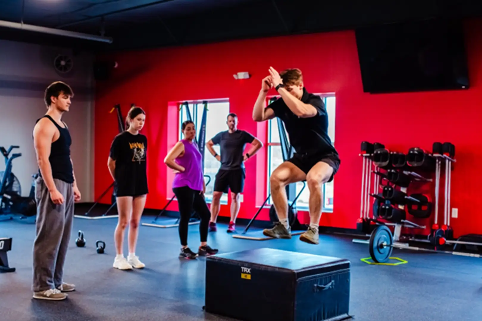 ceremony-les-mills_2 Man doing a box jump.